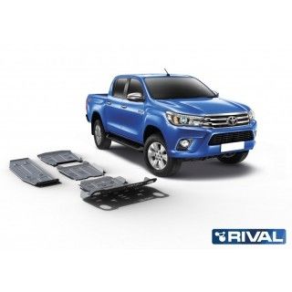 Hilux 2015+ EURO 6  Kit de 4 blindages en alu 6mm RIVAL 23333.9526.1.6