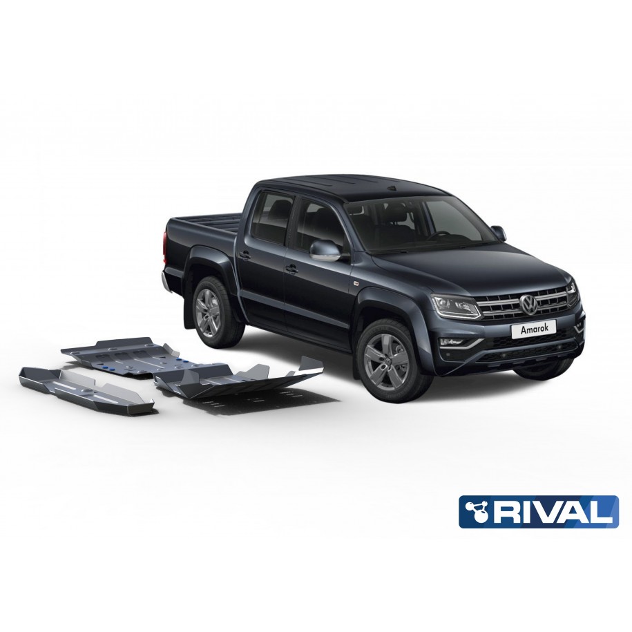 Amarok 2016+ Kit de 3 blindages en aluminium 6mm RIVAL 23333.5856.1.6