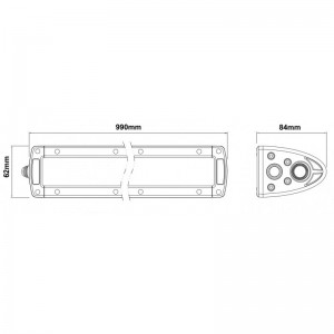 Barre de leds combo Beam 24 Leds outback import  LED24-C2