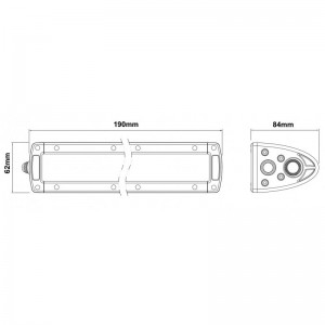 Barre de leds Flood Beam 4 Leds outback import  LED4-F