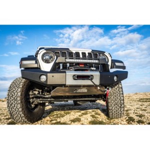 Pare-choc Avant acier N4 Wrangler JL Platine treuil intégrée Banane Longue