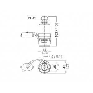 Connecteur étanche à l’eau / Horizontal - par AquaSignal Front Runner ECOM236