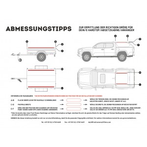 Kit de galerie Slimline II pour une remorque ou un hard top de Pick-Up avec rails d’origine/ 1165 mm(l) × 1156 mm (L) -