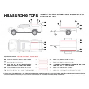 Kit de galerie Slimline II pour une remorque ou un hard top de Pick-Up avec rails d’origine/ 1255 mm (l) X 1358 mm (L) - d