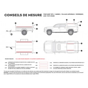 Kit de galerie Slimline II pour une remorque ou un hard top de Pick-Up avec rails d’origine/ 1345 mm (l) X 1358 mm (L) - d