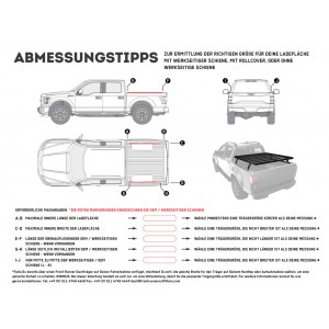 Kit de galerie Slimline II pour une benne de Pick-Up / 1255 mm(l) × 1358 mm(L) - de Front Runner KRLB001T