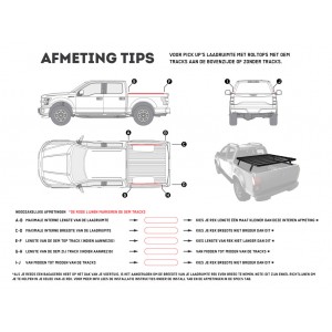 Kit de galerie Slimline II pour une benne de Pick-Up / 1255 mm(l) × 1358 mm(L) - de Front Runner KRLB001T