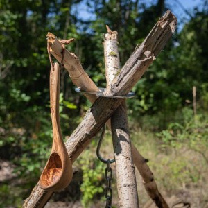 Louche en bois d'olivier petromax