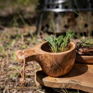 Kuksa tasse en bois d'olivier petromax