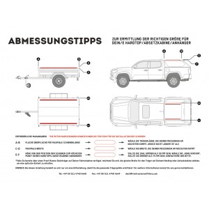 Kit de galerie Slimline II pour remorque, hard top Pick-Up avec rails/ 1255mm (l) X 1358mm (L) - Front Runner