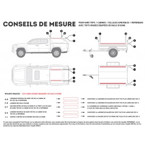 Kit de galerie Slimline II pour remorque, hard top Pick-Up rails origine/ 1255mm (l) X 1762mm (L) - Front Runner