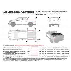 Kit de galerie Slimline II pour une benne de Pick-Up / 1255mm(l) x 1358mm(L) - Front Runner