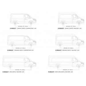 Kit de galerie Slimline II pour Sprinter 170in/L3/LWB rails origine (2006 - ) / Haut