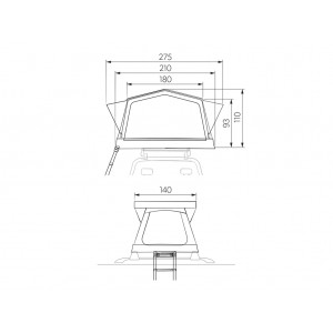 Tente de toit gonflable Dometic TRT 140 AIR