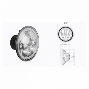 Optique / phare led Vision-X Vortex 7'' Vision-X noir/chrome