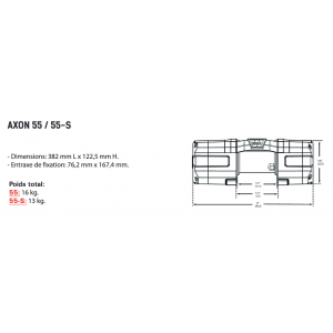 Treuil WARN AXON 55-S - 12V 2495 Kg - cable synthétique