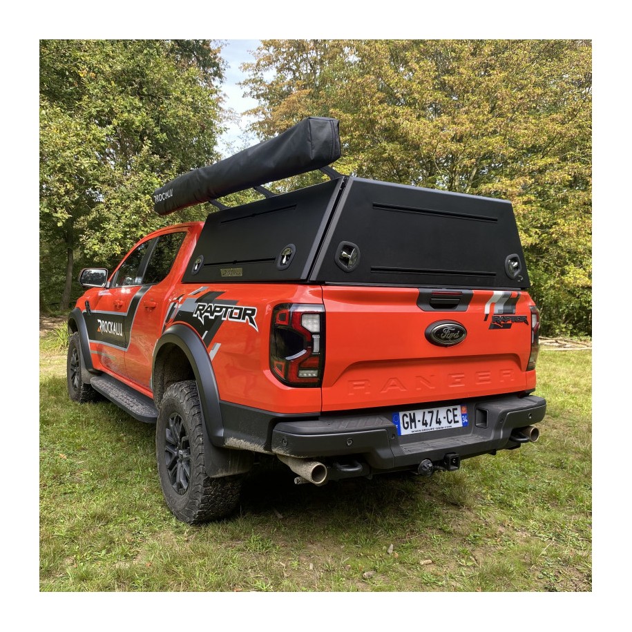 Panneaux avant et arrière de Hardtop 2 ROCKALU Double / Extra Cab (noir)