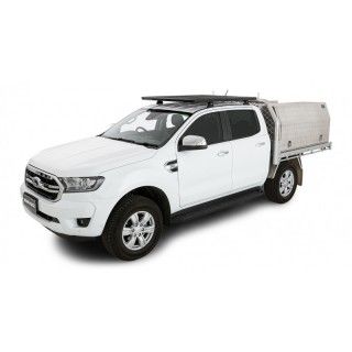 Ford Ranger Raptor 2018 2022-Kit galerie de toit plateforme Pioneer Rhino-rack 1528 x 1236mm (sur rails de toit) RLT600+52100