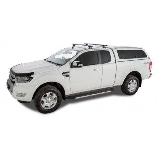 Ford Ranger PX III 2019 2022-Kit x2 barres de toit 1260mm Heavy Duty (sur rails de toit) RLT600+VA126