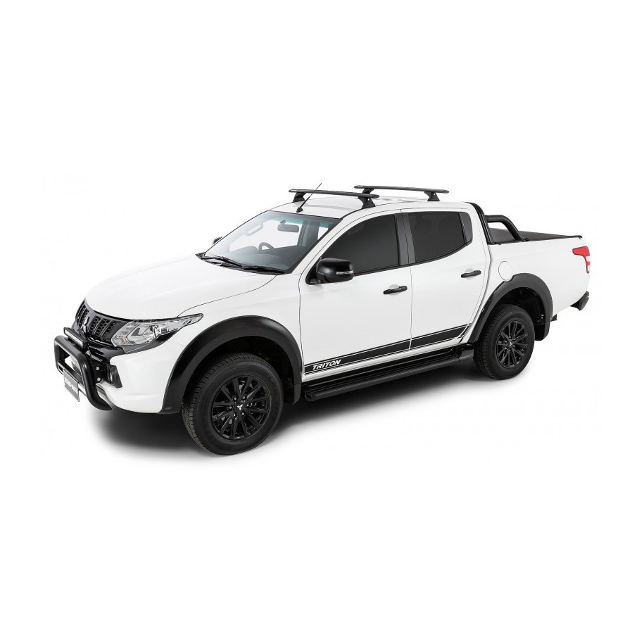 Mitsubishi L200 2018-Kit x2 barres de toit 1260 mm Vortex Rhino-rack (sur ancrage d'origine) - Mitsubishi Triton 2015+