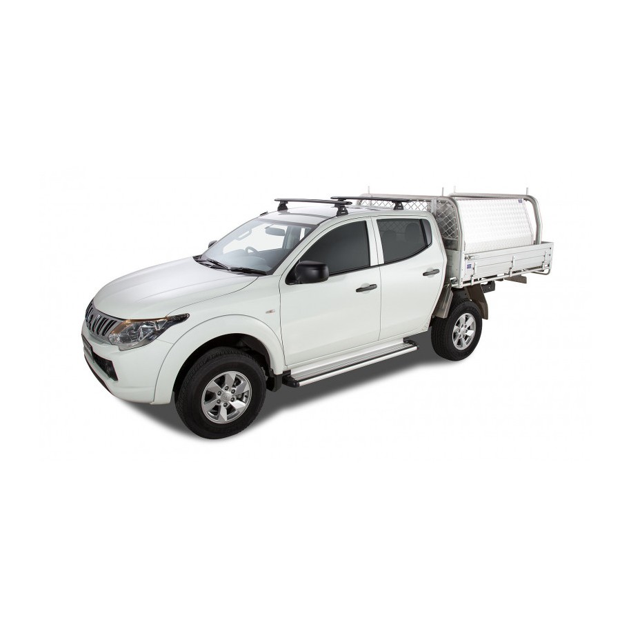 Mitsubishi L200 2016 2018-Kit x2 barres de toit 1260mm Vortex Rhino-rack (sur ancrage d'origine) - Mitsubishi Triton 2015+