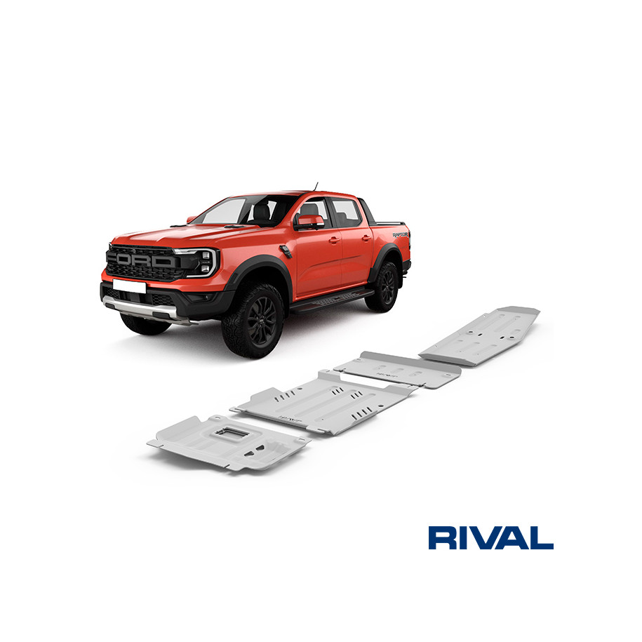 Ford Ranger Raptor 2023+ kit de 3 blindages RIVAL Alu 6mm 23333.1886.1.6