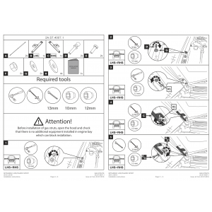 Paire de vérins de capot pour Mitsubishi L200  et Pajéro sport 2A.ST.4007.1