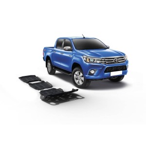 Hilux 2015+ EURO 6  Kit de 3 blindages en alu 6mm RIVAL 23333.5711.1.6