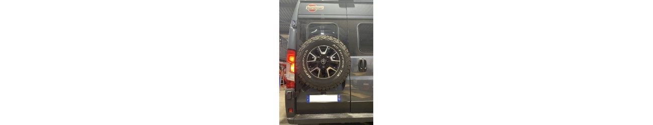 Rear wheel carrier for Fiat Ducato